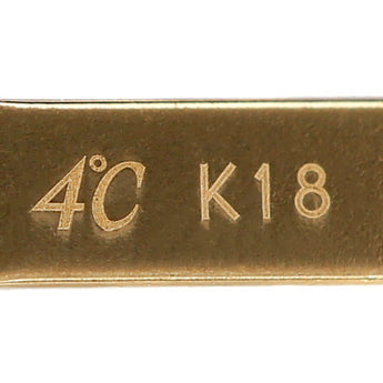 ヨンドシー ブラウンダイヤモンド ネックレス K18イエローゴールド 4℃ カーブ 華奢【中古】【900331】