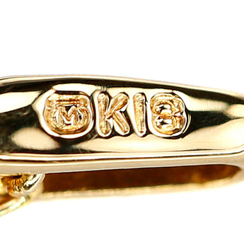 ミキモト アコヤ真珠 ネックレス K18イエローゴールド MIKIMOTO イニシャル K アルファベット 一粒パール【中古】【900334】