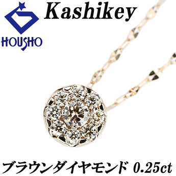 Kashikey Brown Diamond Necklace K18 Brown Gold Kashikey Long [Used] [900336]