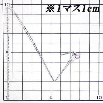 チェーンネックレス Pt850 小豆チェーン フィニッシュピン 地金のみ 石なし【中古】【900344】