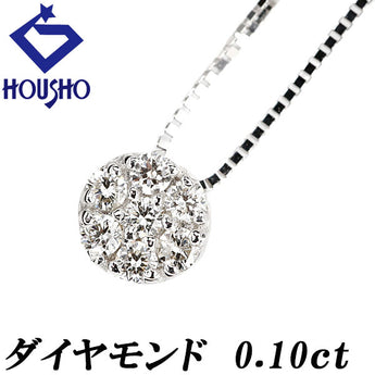 ダイヤモンド ネックレス  K18ホワイトゴールド【中古】【900350】
