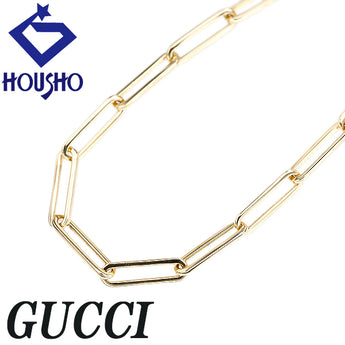 グッチ チェーンネックレス K18イエローゴールド GUCCI 地金のみ 石なし メンズ ユニセックス【中古】【900351】