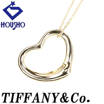 Tiffany Open Heart Necklace K18 Yellow Gold TIFFANY&amp;Co. Elsa Peretti Metal only No stones [Used] [900357]