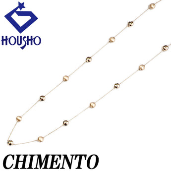 キメント ネックレス K18ピンクゴールド CHIMENTO 2way ステーション ロング 梨地 マット ツヤ消し【中古】【900361】