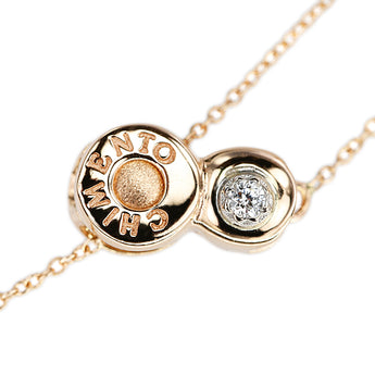 キメント ネックレス K18ピンクゴールド CHIMENTO 2way ステーション ロング 梨地 マット ツヤ消し【中古】【900361】