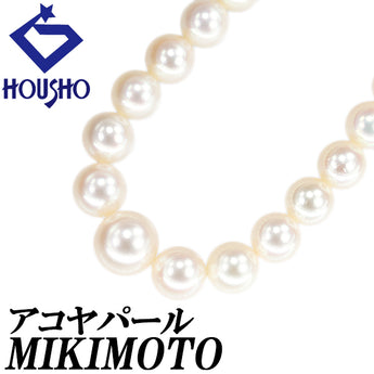 MIKIMOTO Akoya pearl necklace, K14 yellow gold, MIKIMOTO string [Used] [900375]