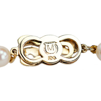 MIKIMOTO Akoya pearl necklace, K14 yellow gold, MIKIMOTO string [Used] [900375]