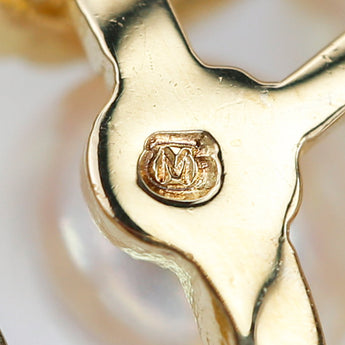 MIKIMOTO Akoya pearl pendant top diamond K18 yellow gold MIKIMOTO drop teardrop watermark [used] [900385]