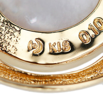タサキ 田崎真珠 マベパール ペンダントトップ ダイヤモンド K18イエローゴールド TASAKI【中古】【900390】