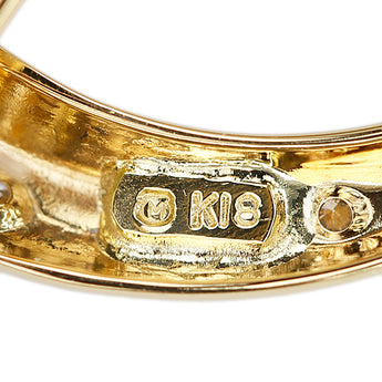 ミキモト 黒蝶真珠(南洋真珠) ブローチ ダイヤモンド K18イエローゴールド MIKIMOTO サークル ラウンド 円 丸【中古】【900400】