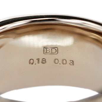 Kashikey Brown Diamond Naked Ring Diamond K18 Brown Gold Pt900 Kashikey Cross Wide Thick [Used] [900408]