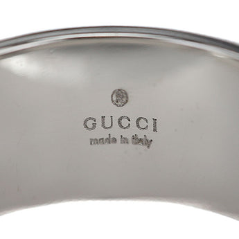 グッチ アイコン リング K18ホワイトゴールド GUCCI #21 太め 幅広 メンズ ユニセックス 地金のみ 石なし【中古】【900436】