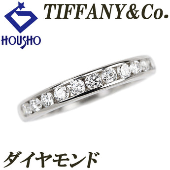 Tiffany Diamond Channel Setting Ring Pt950 TIFFANY&amp;Co. Half Eternity Single Letter [Used] [900441]