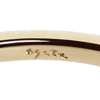 アガット ダイヤモンド リング  K18イエローゴールド agete 細め 華奢【中古】【900444】