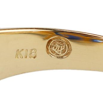 三越 ブルーサファイア リング  ダイヤモンド K18イエローゴールド MITSUKOSHI【中古】【900447】