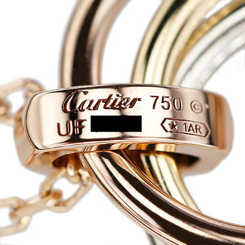 Cartier Diamond Trinity Necklace K18 Yellow Gold K18 White Gold K18 Pink Gold CARTIER Three-Color Gold Circle Round Circle [Used] [900460]