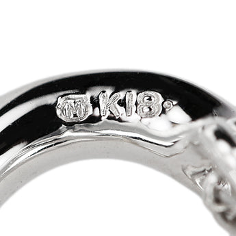 MIKIMOTO Akoya pearl necklace, K18 white gold, MIKIMOTO heart, single pearl, openwork [Used] [900461]