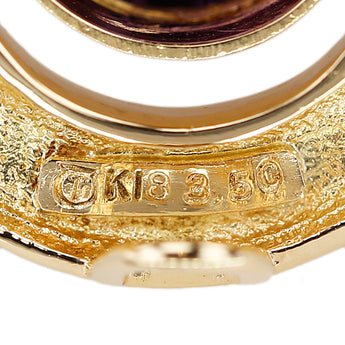 タサキ アメジスト ブローチ ブルートパーズ ペリドット K18イエローゴールド TASAKI ペンダントトップ 2way 透かし【中古】【900467】