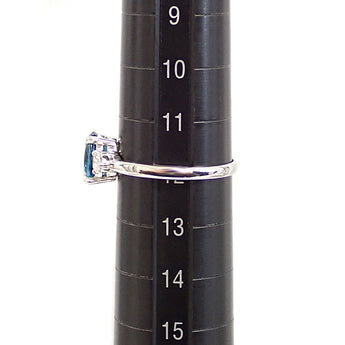 ブルートパーズ リング  ダイヤモンド Pt900【中古】【900477】