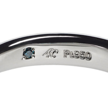 ヨンドシー ダイヤモンド リング Pt950 4℃ 重ね付け風【中古】【900479】