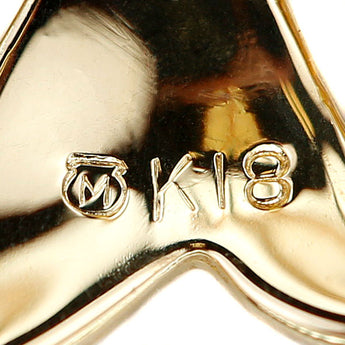 ミキモト アコヤ真珠 ブローチ K18イエローゴールド MIKIMOTO リボン ピンブローチ 揺れる ベビーパール【中古】【900510】