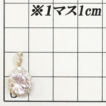 モルガナイト ペンダントトップ  ブラウンダイヤモンド K18ピンクゴールド ドロップ 雫 しずく 涙 なみだ【中古】【900511】