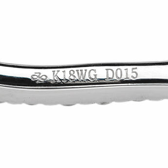 Diamond pendant top, K18 white gold, heart, openwork, delicate [Used] [900515]