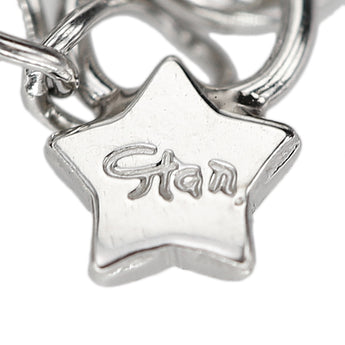 スタージュエリー ダイヤモンド ムーンセッティング ネックレス  Pt950 STAR JEWELRY 一粒石　三日月【中古】【900528】
