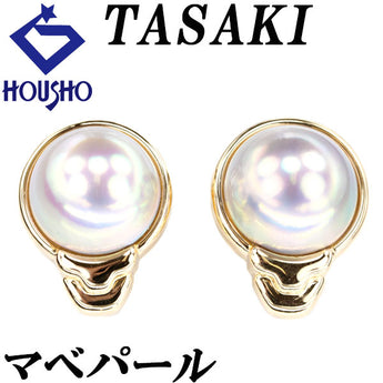 タサキ 田崎真珠 マベパール イヤリング K18イエローゴールド TASAKI 一粒【中古】【900559】