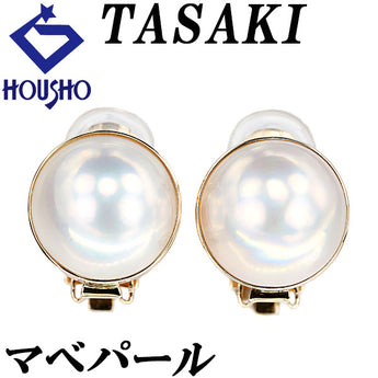 タサキ 田崎真珠 マベパール イヤリング K14イエローゴールド TASAKI 一粒パール【中古】【900566】
