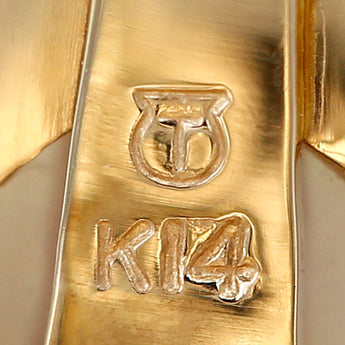 タサキ 田崎真珠 マベパール イヤリング K14イエローゴールド TASAKI 一粒パール【中古】【900566】
