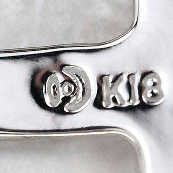 タサキ 田崎真珠 マベパール ブローチ ダイヤモンド K18ホワイトゴールド TASAKI スパイラル 透かし【中古】【900568】