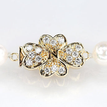 セイコー ニナリッチ NINA RICCI アコヤ真珠 ネックレス ダイヤモンド K18イエローゴールド SEIKO 2way【中古】【900597】