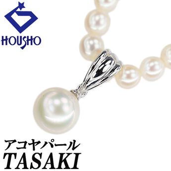 TASAKI Akoya Pearl Necklace Freshwater Pearl K18 White Gold TASAKI Pendant Top Strand 2way [Used] [900599]