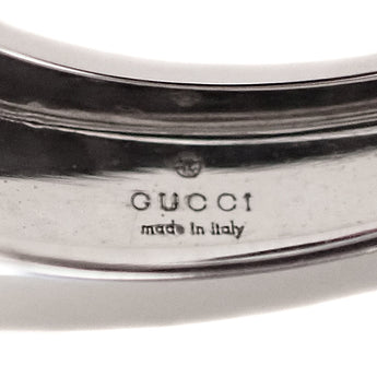 グッチ ブルートパーズ リング K18ホワイトゴールド GUCCI G ロゴ キューブ 一粒石【中古】【900623】