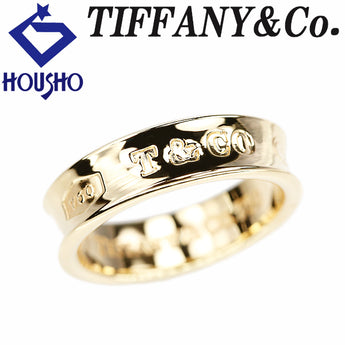 ティファニー ナロー 1837 リング K18イエローゴールド TIFFANY&Co. ロゴ メンズ ユニセックス 地金のみ 石なし【中古】【900645】