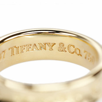 ティファニー ナロー 1837 リング K18イエローゴールド TIFFANY&Co. ロゴ メンズ ユニセックス 地金のみ 石なし【中古】【900645】