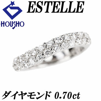 エステール ダイヤモンド リング  Pt900 ESTELLE パヴェ ウェーブ 波【中古】【900651】