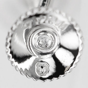 MIKIMOTO Akoya pearl earrings, K14 white gold, MIKIMOTO single pearl [Used] [900656]