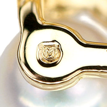 MIKIMOTO Akoya pearl pendant top diamond K18 yellow gold MIKIMOTO clover four-leaf clover flower plant botanical heart openwork [used] [900665]