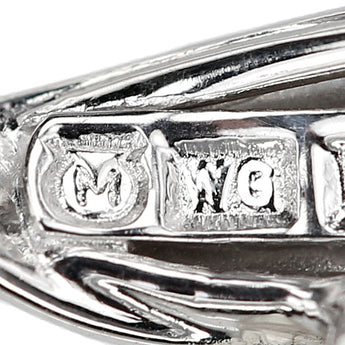 MIKIMOTO Akoya pearl pendant top, diamond, K14 white gold, MIKIMOTO, openwork [Used] [900666]