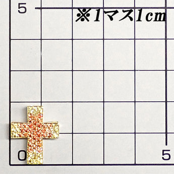 Sapphire pendant top, K18 yellow gold, cross, pave [Used] [900667]