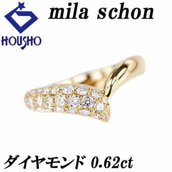 Mila Schon Diamond Ring K18 Yellow Gold Mila Schon V-Shape Pavé [Used] [900691]