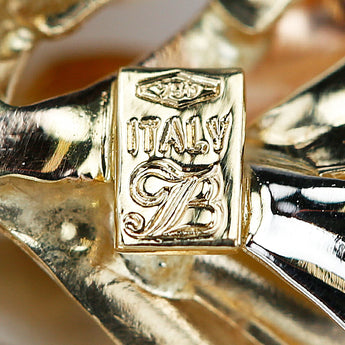 トレベール TRESBELLE ネックレス K18イエローゴールド K18ホワイトゴールド K18ピンクゴールド スリーカラーゴールド 花 フラワー 植物 ボタニカル 梨地 マット ツヤ消し 地金のみ 石なし【中古】【900697】