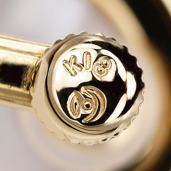 タサキ 田崎真珠 マベパール イヤリング K18イエローゴールド TASAKI 一粒パール【中古】【900701】