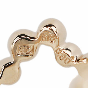 カシケイ ブラウンダイヤモンド ベゼル ピアス  K18ブラウンゴールド Kashikey フープ【中古】【900704】