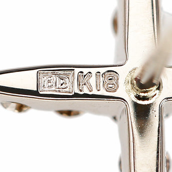 カシケイ ブラウンダイヤモンド ネイキッド ピアス  K18ブラウンゴールド Kashikey クロス 十字【中古】【900707】