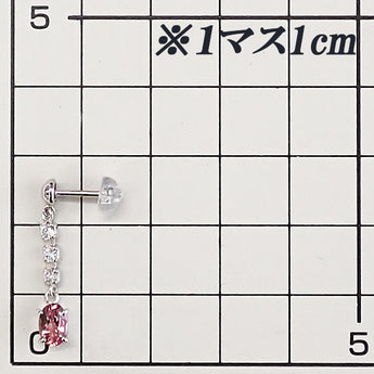 インペリアルトパーズ ピアス  ダイヤモンド Pt900 揺れる チェーン【中古】【900717】