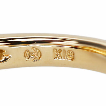 タサキ 田崎真珠 アコヤ真珠 リング ダイヤモンド K18イエローゴールド TASAKI 葉 リーフ 植物【中古】【900722】