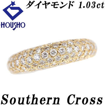 Southern Cross Diamond Ring K18 Yellow Gold Southern Cross Pavé [Used] [900731]
